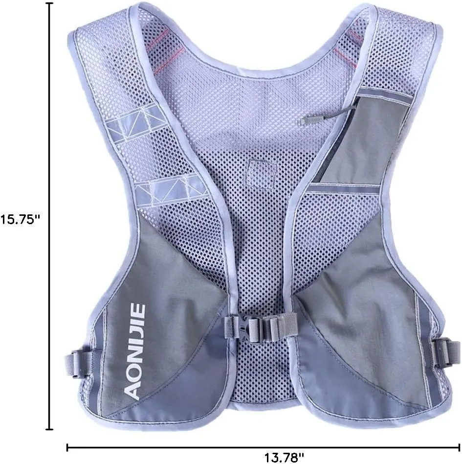 AONIJIE Reflective Running Vest Marathon Running Vest Pack Breathable for Hiking Camping Cycling Race