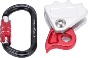 Arborist Climbing Kit - Aviation Aluminum Rope Grab with O - Shaped Lock for Mountaineering, High - Altitude Work
