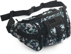 ArcEnCiel Tactical Fanny Pack for Men Waist Bag Hip Belt Outdoor Hiking Fishing Bumbag with Patch