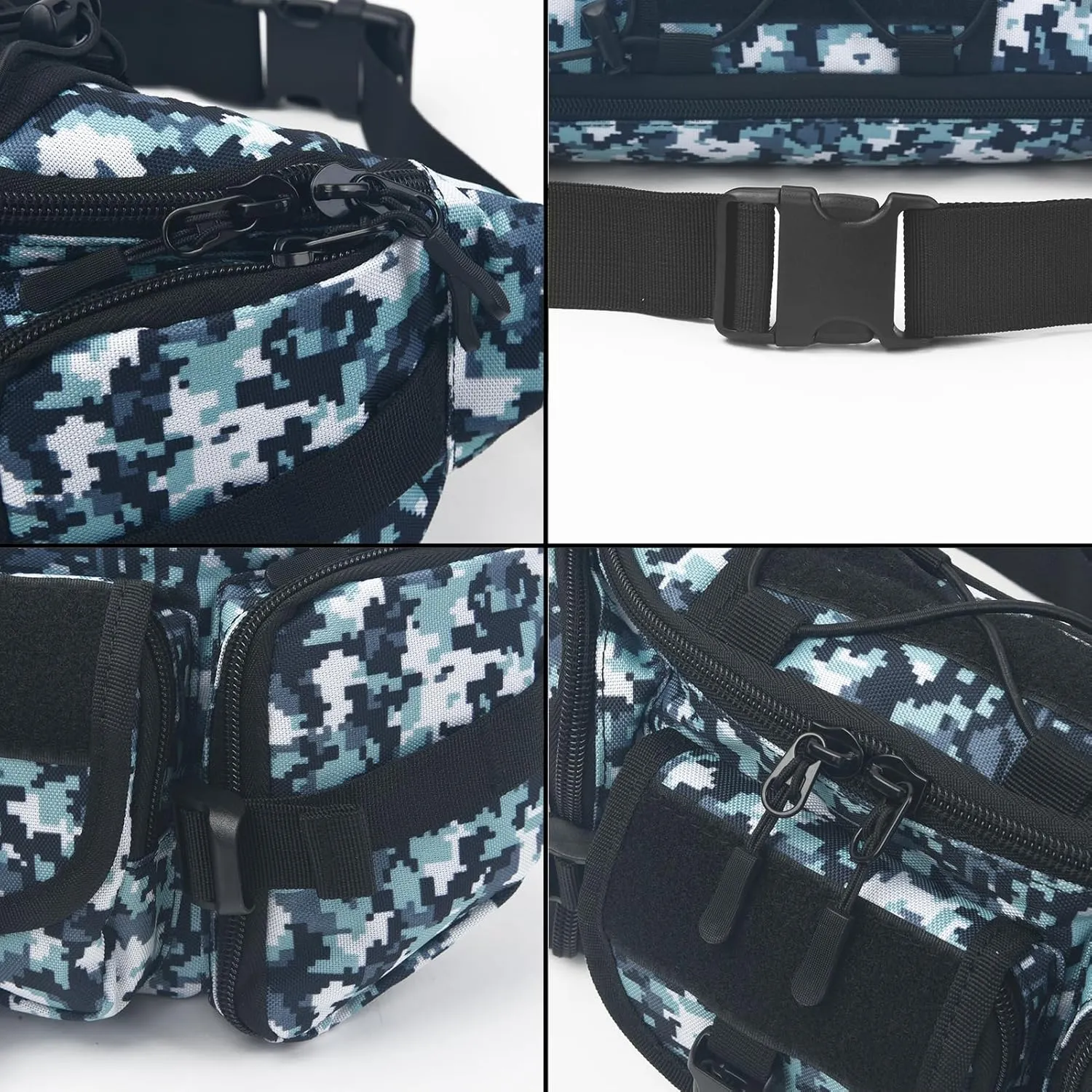 ArcEnCiel Tactical Fanny Pack for Men Waist Bag Hip Belt Outdoor Hiking Fishing Bumbag with Patch