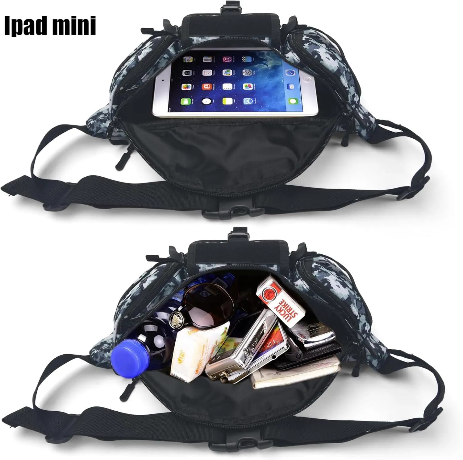 ArcEnCiel Tactical Fanny Pack for Men Waist Bag Hip Belt Outdoor Hiking Fishing Bumbag with Patch
