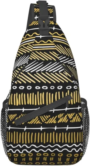 ASYG African Sling Bag Crossbody Backpack Women Men Travel Chest Backpack for Sports Outdoor Running Hiking