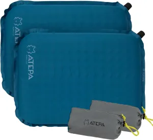 ATEPA Inflatable Stadium Seat Cushion, Self-Inflating Memory Foam Stadium Seats Camping Accessories Chair Pad for Outdoor Airplane Travel Bleacher Patio Backpacking