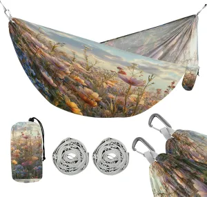 ATTX Floral Landscapes Camping Hammock - Lightweight & Portable Hammocks, Heavy Duty 330lbs Capacity for Indoor, Hiking, Backpacking, Travel, Backyard, Beach#13