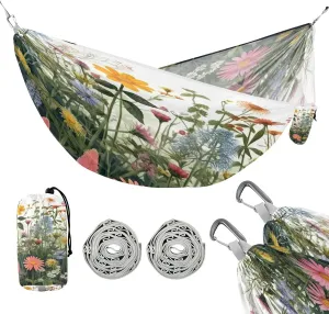 ATTX Wildflowers Butterfly Camping Hammock - Lightweight & Portable Hammocks, Heavy Duty 330lbs Capacity for Indoor, Hiking, Backpacking, Travel, Backyard, Beach#186