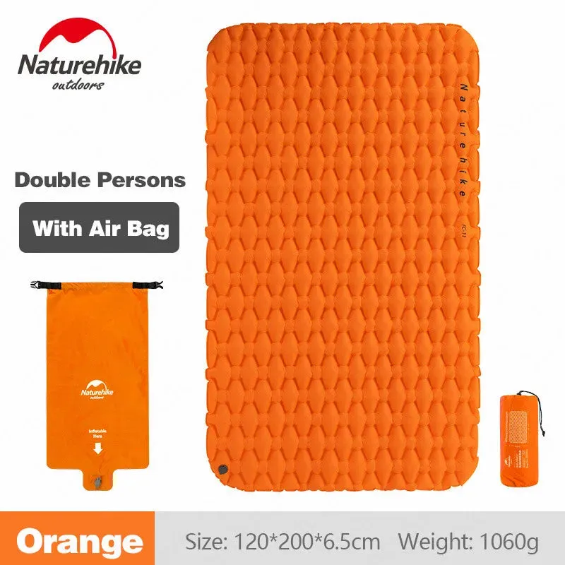 Authentic Naturehike Backpacking Sleeping Pad - Durable Inflatable Camping Mat with Insulation and Carrying Bag