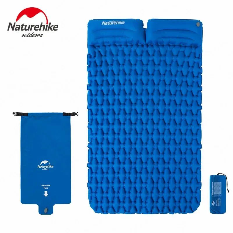 Authentic Naturehike Backpacking Sleeping Pad - Durable Inflatable Camping Mat with Insulation and Carrying Bag