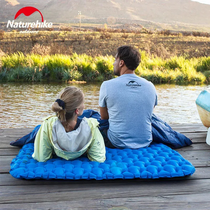 Authentic Naturehike Backpacking Sleeping Pad - Durable Inflatable Camping Mat with Insulation and Carrying Bag