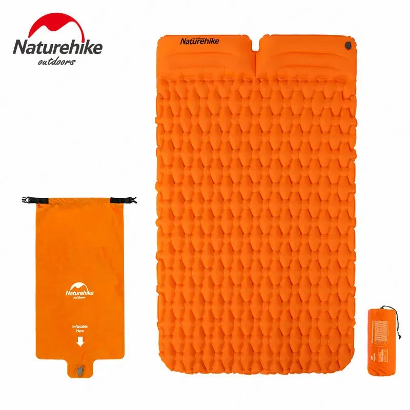 Authentic Naturehike Backpacking Sleeping Pad - Durable Inflatable Camping Mat with Insulation and Carrying Bag