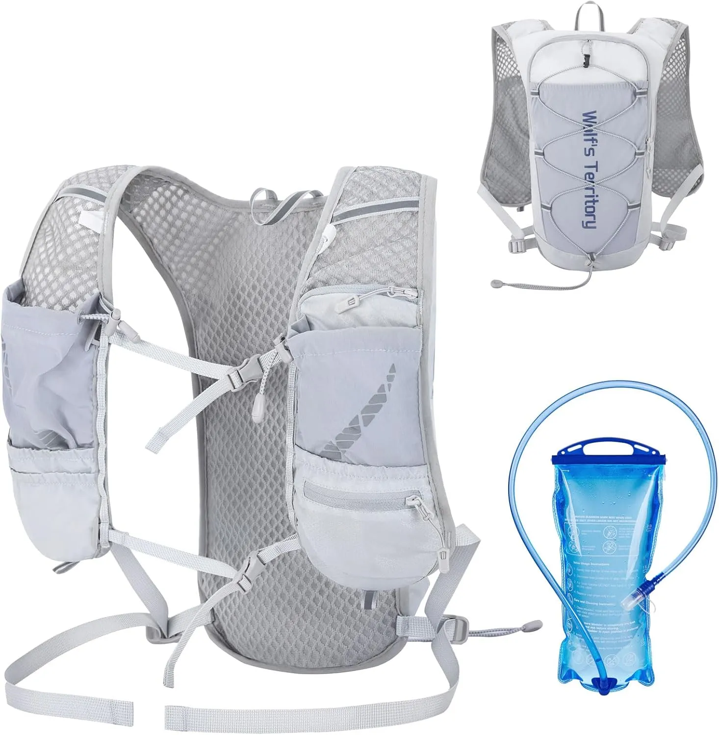 Azarxis Hiking Hydration Pack Running Backpack Daypack Vest with 5L Water Bladder for Women Men Cycling Biking Trail Race