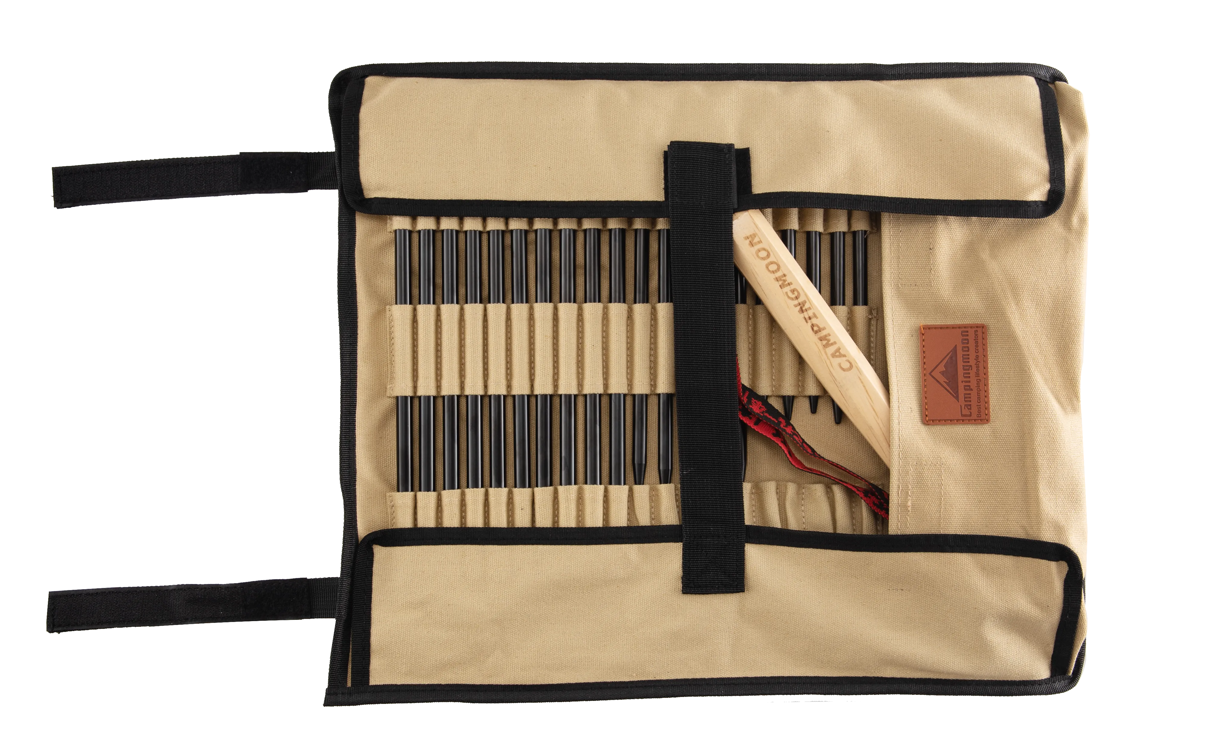 B-150C 13.8-inch Bottom Waterproof Outdoor Camping Tent Stakes Hammer Multi-Container Storage Bag