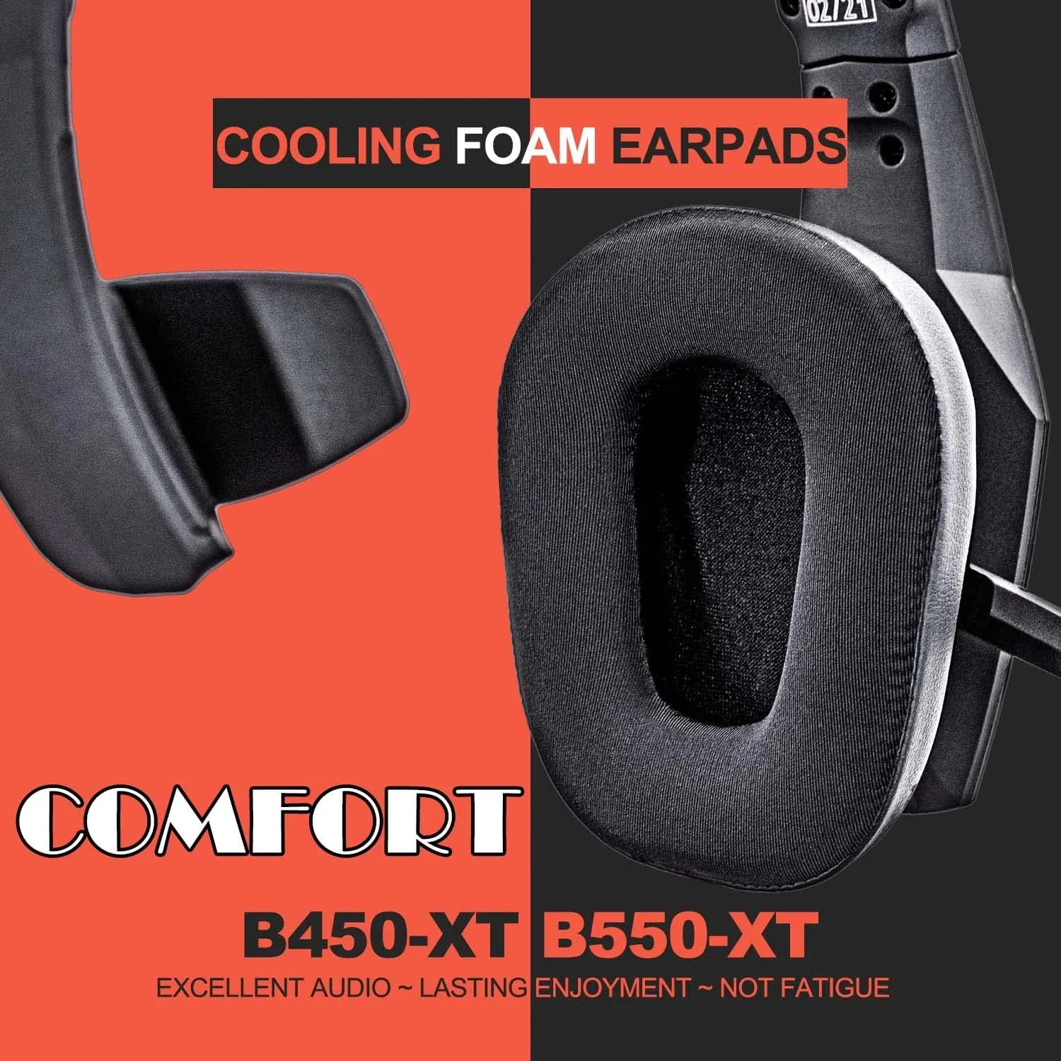 B450-XT B550-XT Kit Replacement Ear Pads Cushions - Compatible with B450 XT / B550 XT Headset I B450-XT/B550-XT Replacement Cushion Kit (Hybrid Cooling Gel Fabric)