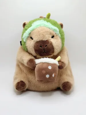 Baby Capybara with Avocado Boba Chalk Bag