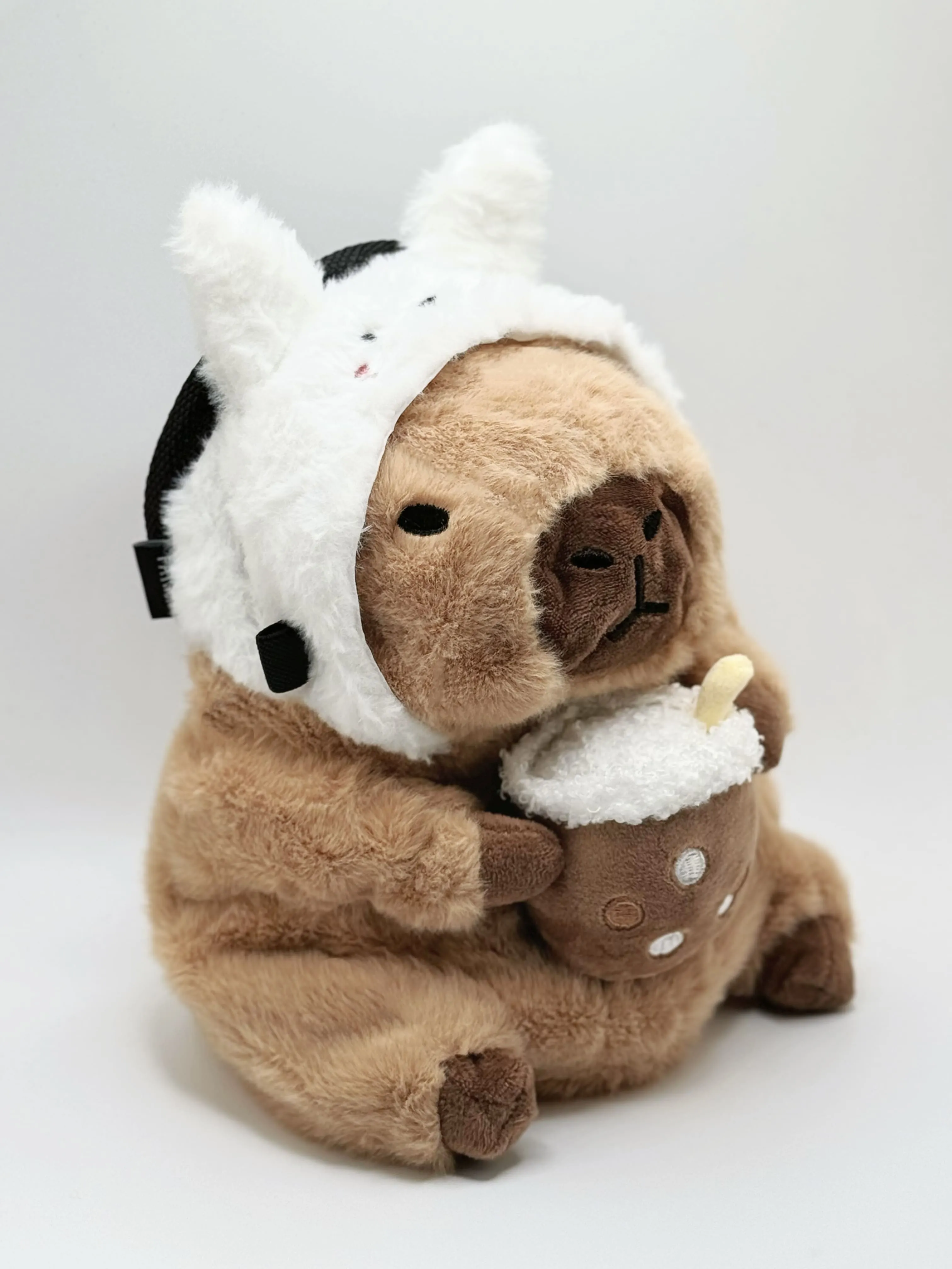 Baby Capybara with Rabbit Boba Chalk Bag