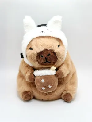 Baby Capybara with Rabbit Boba Chalk Bag