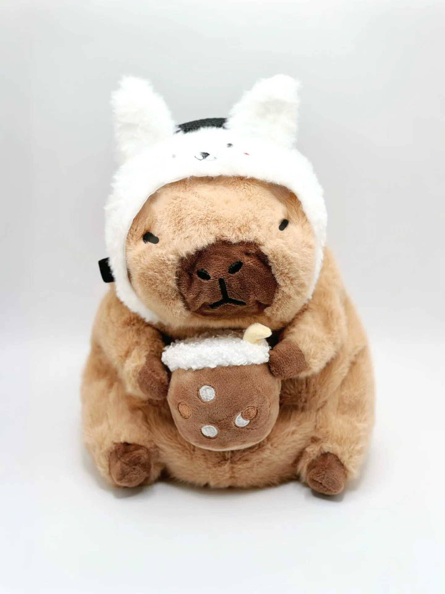 Baby Capybara with Rabbit Boba Chalk Bag