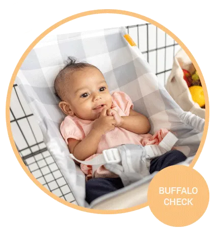 Baby Shopping Cart Hammock - Buffalo Check Pattern