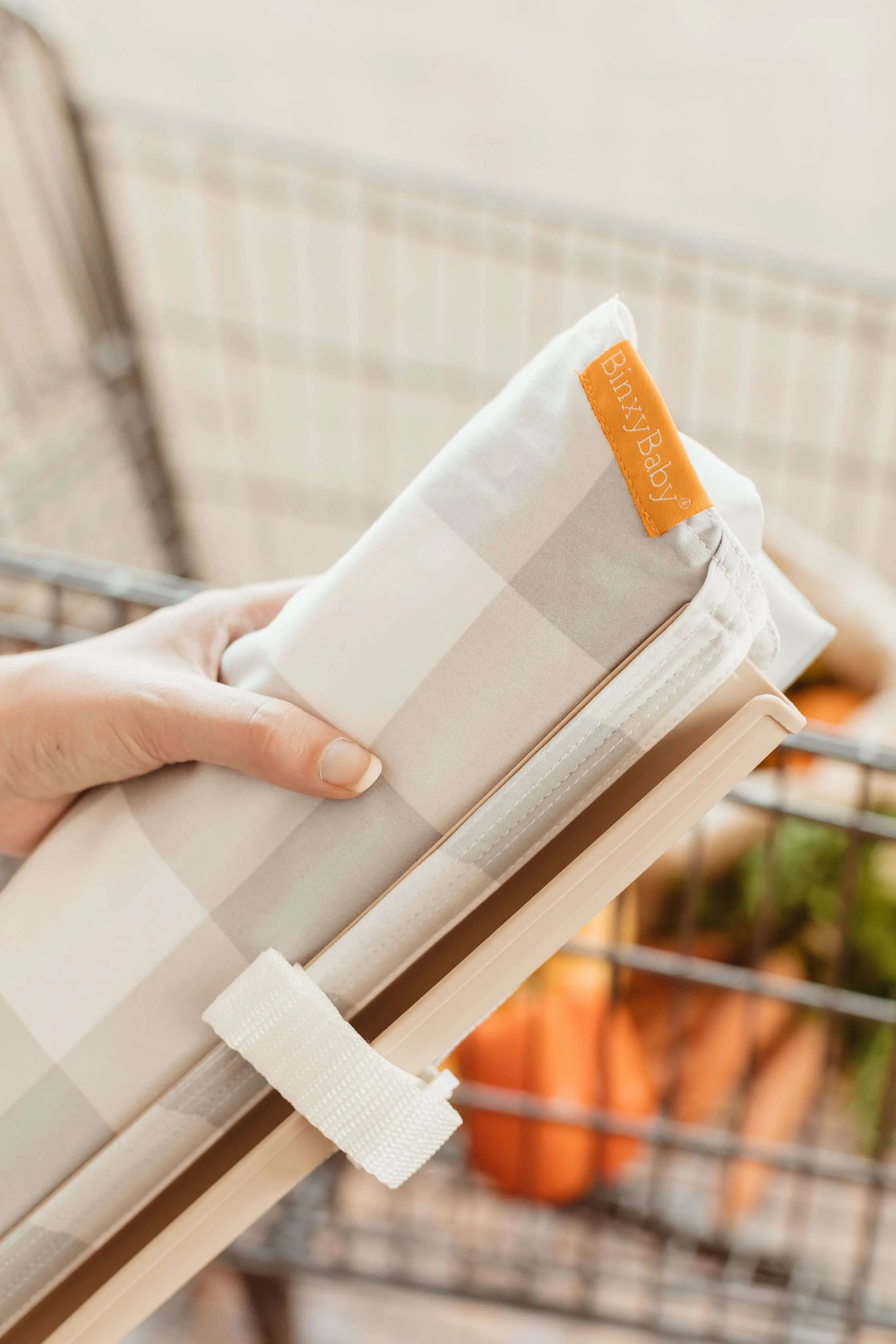 Baby Shopping Cart Hammock - Buffalo Check Pattern
