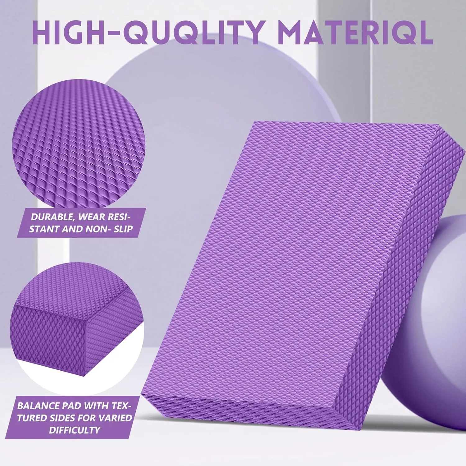 Balance Foam Pad, Balance Pads for Physical Therapy, Non-Slip Exercise Balance Board for Balance Workouts, Knee & Ankle Exercise, Core Balance and Strength Stability Training