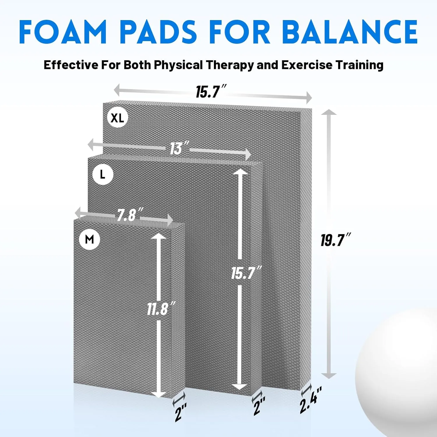 Balance Foam Pad, Balance Pads for Physical Therapy, Non-Slip Exercise Balance Board for Balance Workouts, Knee & Ankle Exercise, Core Balance and Strength Stability Training