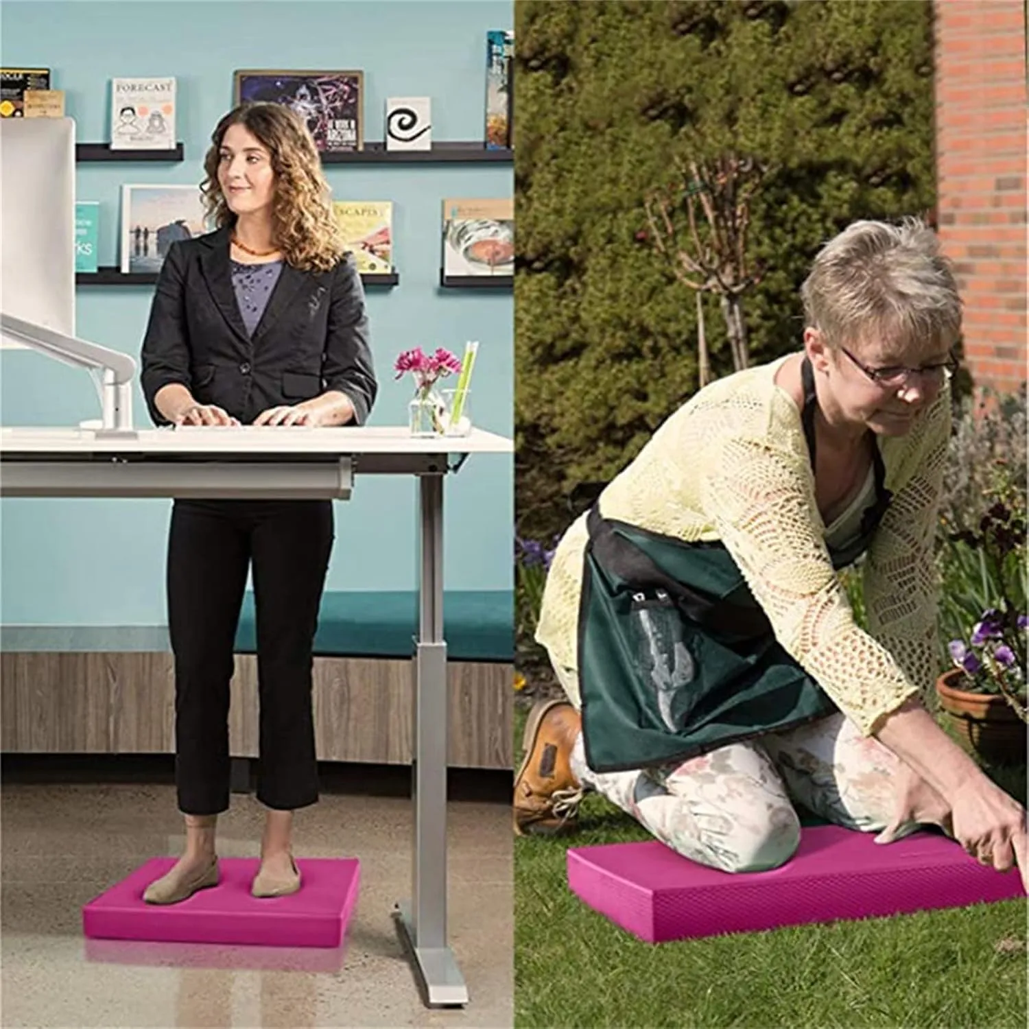 Balance Pad, Balancing Foam Pad Pilates Exercise Extra Padding Yoga Mats Thick Yoga Mat for Women Workout Mats Thick Yoga Mats