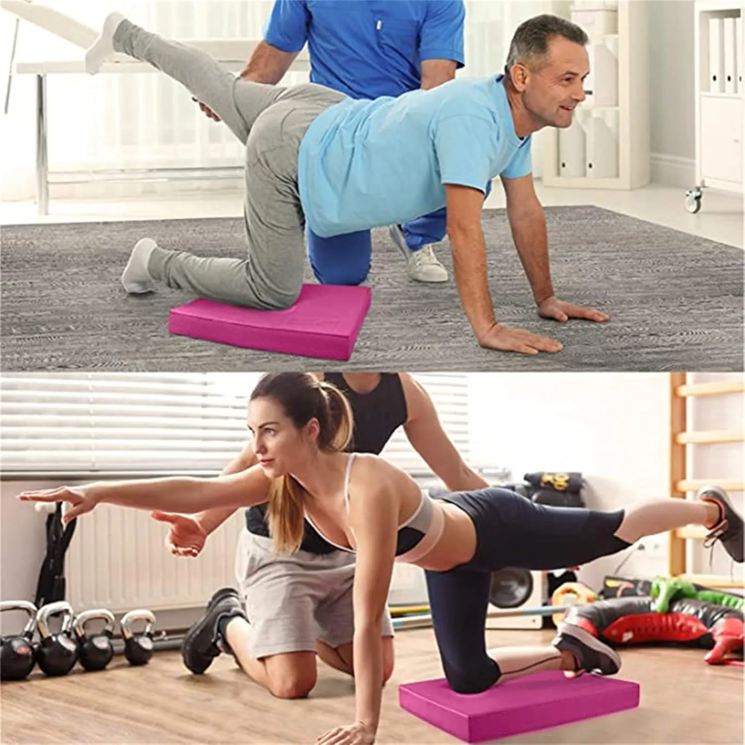Balance Pad, Balancing Foam Pad Pilates Exercise Extra Padding Yoga Mats Thick Yoga Mat for Women Workout Mats Thick Yoga Mats
