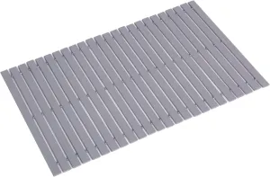 Bamboo Bath Mat Bathroom Rugs Floor Wood Shower Bathtub Waterproof Non Slip Accessories 16x24 Inch Easy to Clean, Grey Bamboo, 1 pc