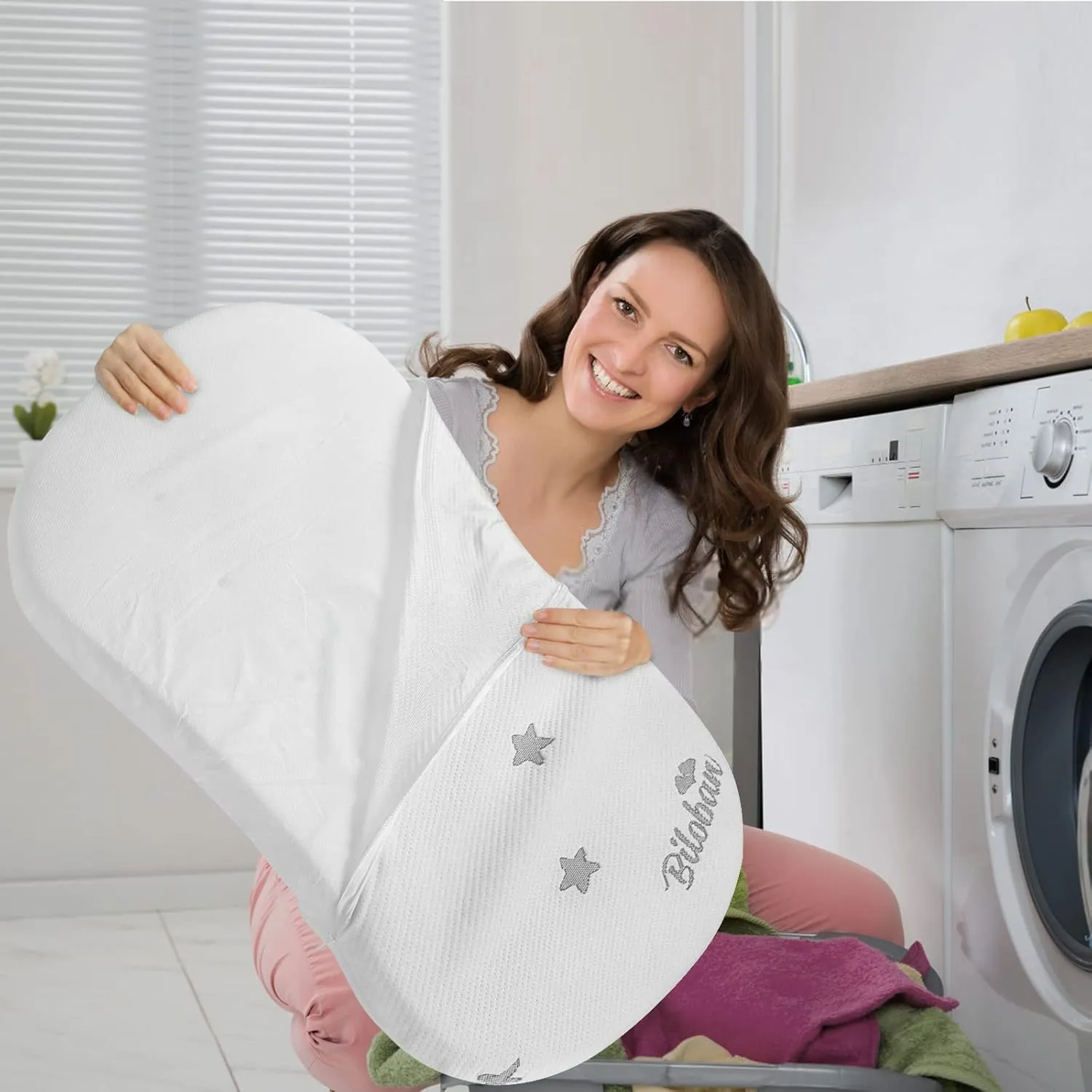 Bassinet Mattress Pad 18" x 30" x 0.8" Compatible with Halo Bassinest Swivel, Flex, Glide, Premiere & Luxe Series Sleeper, Waterproof Breathable Soft Baby Foam with Removable Zippered Cover