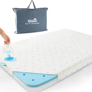 Bassinet Mattress Pad 25x36.5, Fit for Dream On Me Nest/Zodiak/Zoom Portable, Pamo Babe Deluxe and Baby Trend Deluxe Portable, Waterproof Breathable Soft Baby Foam with Removable Zippered Cover