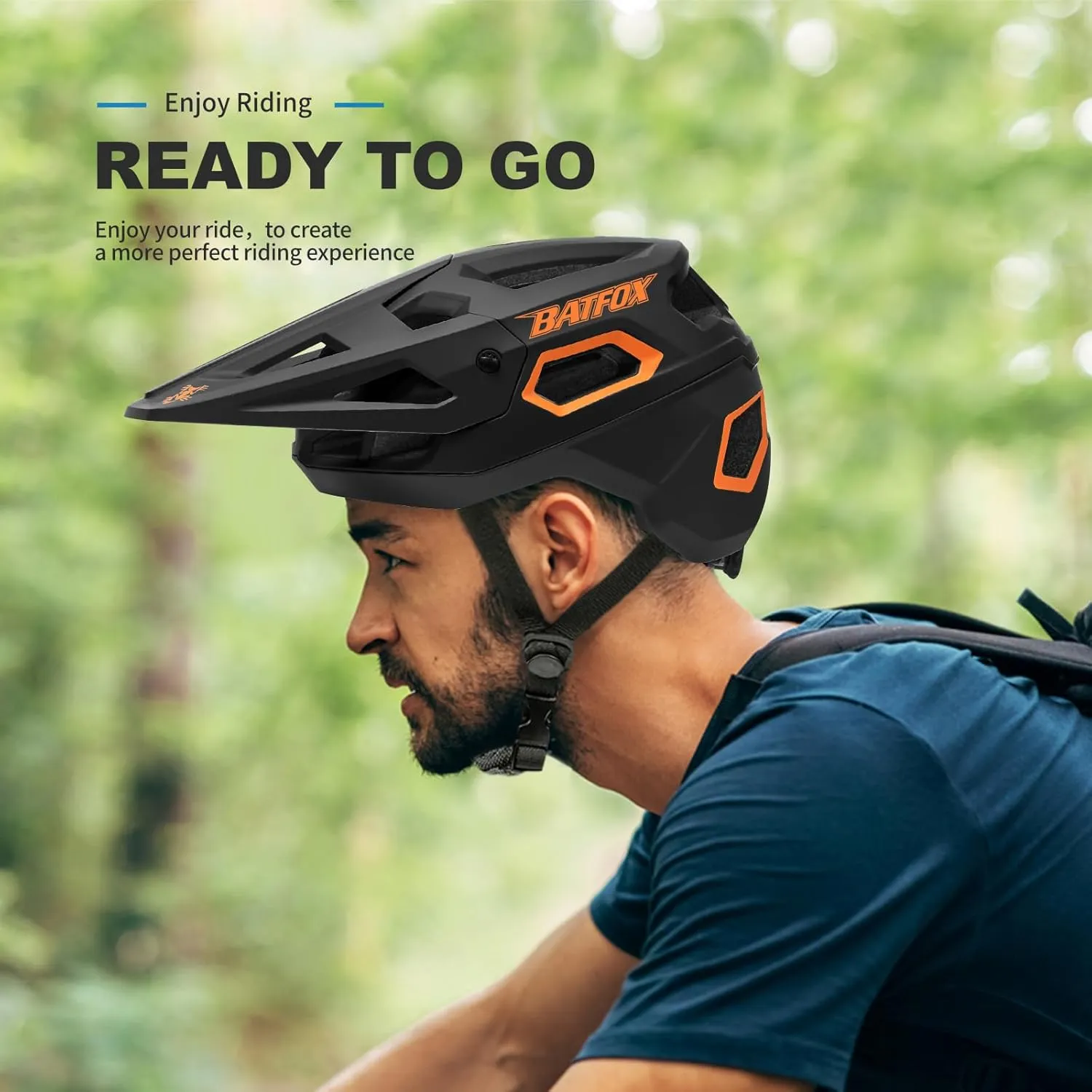 BATFOX Bike Helmet,Mountain Bike Helmet Helmets for Men Women Adults Youth