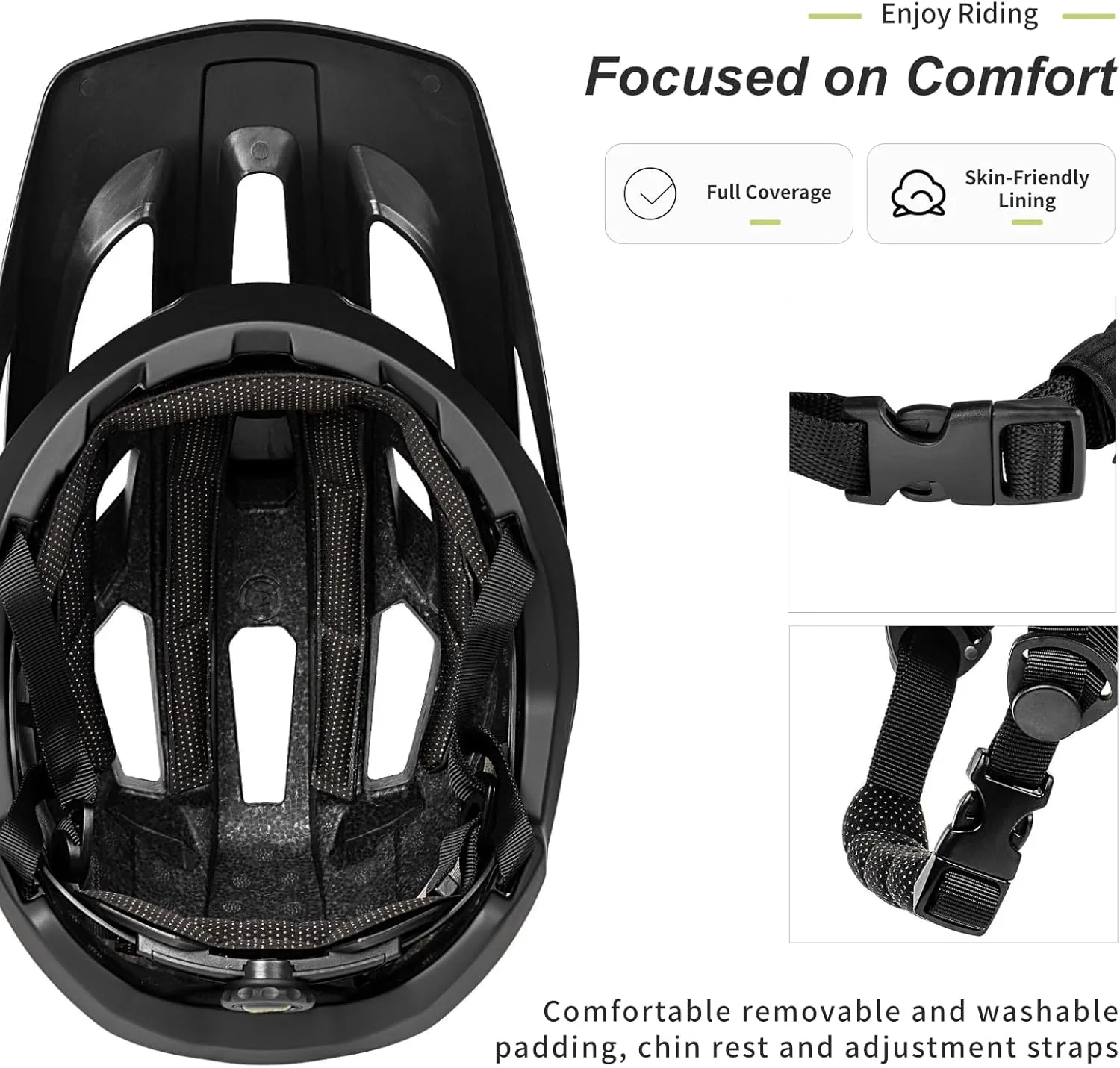 BATFOX Bike Helmet,Mountain Bike Helmet Helmets for Men Women Adults Youth