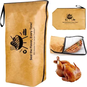 BBQ Blanket for Resting Meat - Reusable Meat Insulated Resting Bag, Smoker Meat Accessories Brisket Blanket with Wide Mouth for Large Pork/Steak/Turkeys/Wings - Great for Tailgating - Barbecue Blanket
