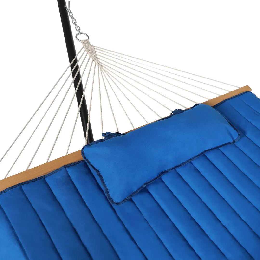 Bchester Double Spreader Bar Hammock with Stand Arlmont & Co. Color: Classical Blue