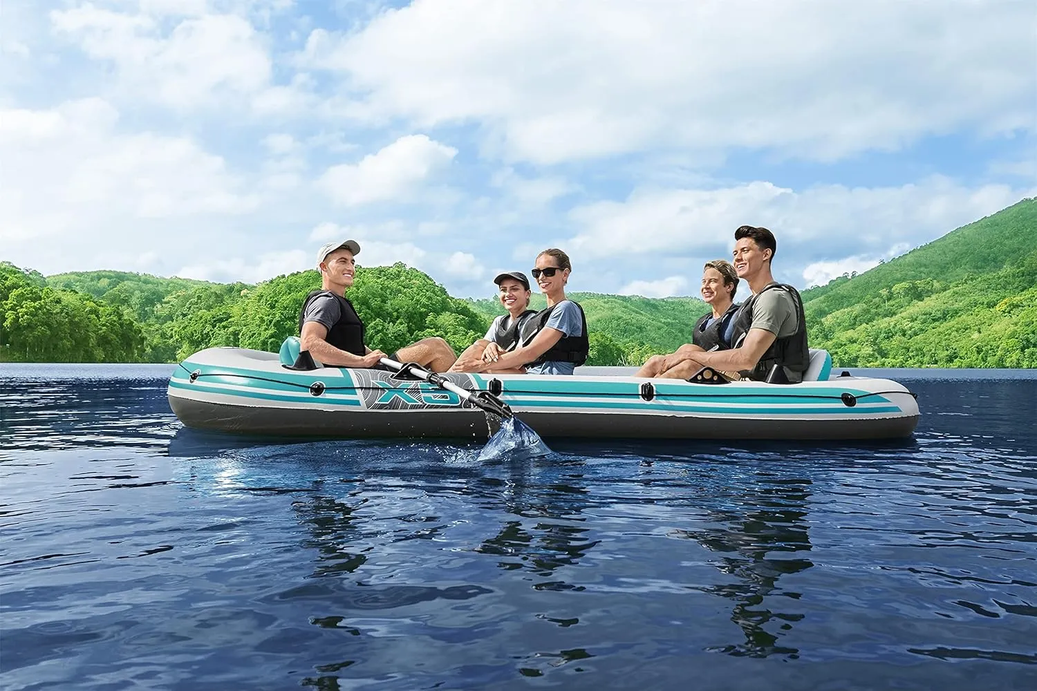 Bestway Hydro-Force Inflatable Raft Set | Inflatable Boat for Kids and Adults | Great for Ponds, Lakes, Rivers