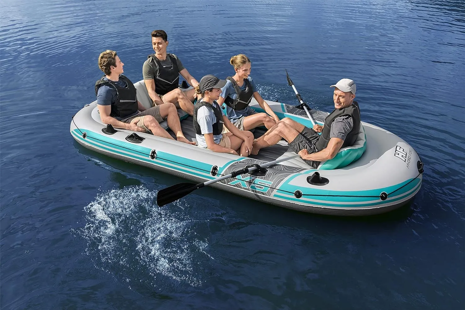 Bestway Hydro-Force Inflatable Raft Set | Inflatable Boat for Kids and Adults | Great for Ponds, Lakes, Rivers