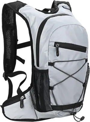 Bike Pannier,8L High Visibility Reflective Cycling Hydration Backpack Outdoor Sports Running Hiking Backpack Travel Daypack Shoulder Bag