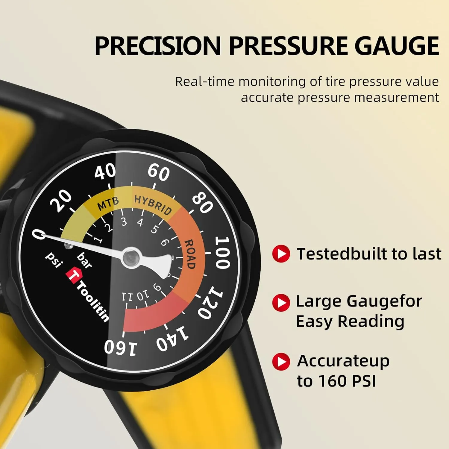 Bike Pump with Gauge,High Pressure,Floor Bicycle Pump Compatible with Presta and Schrader Valve,Bike Tire Pump for Road Bike,MTB,Hybrid,Balls…