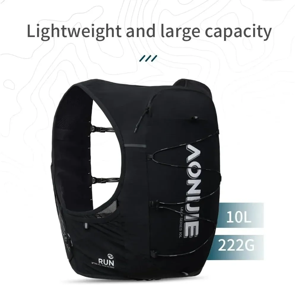 BlueField 10L Outdoor Sports Large-Capacity Running Backpack with Unisex Waterproof and Quick-Drying Fabrics