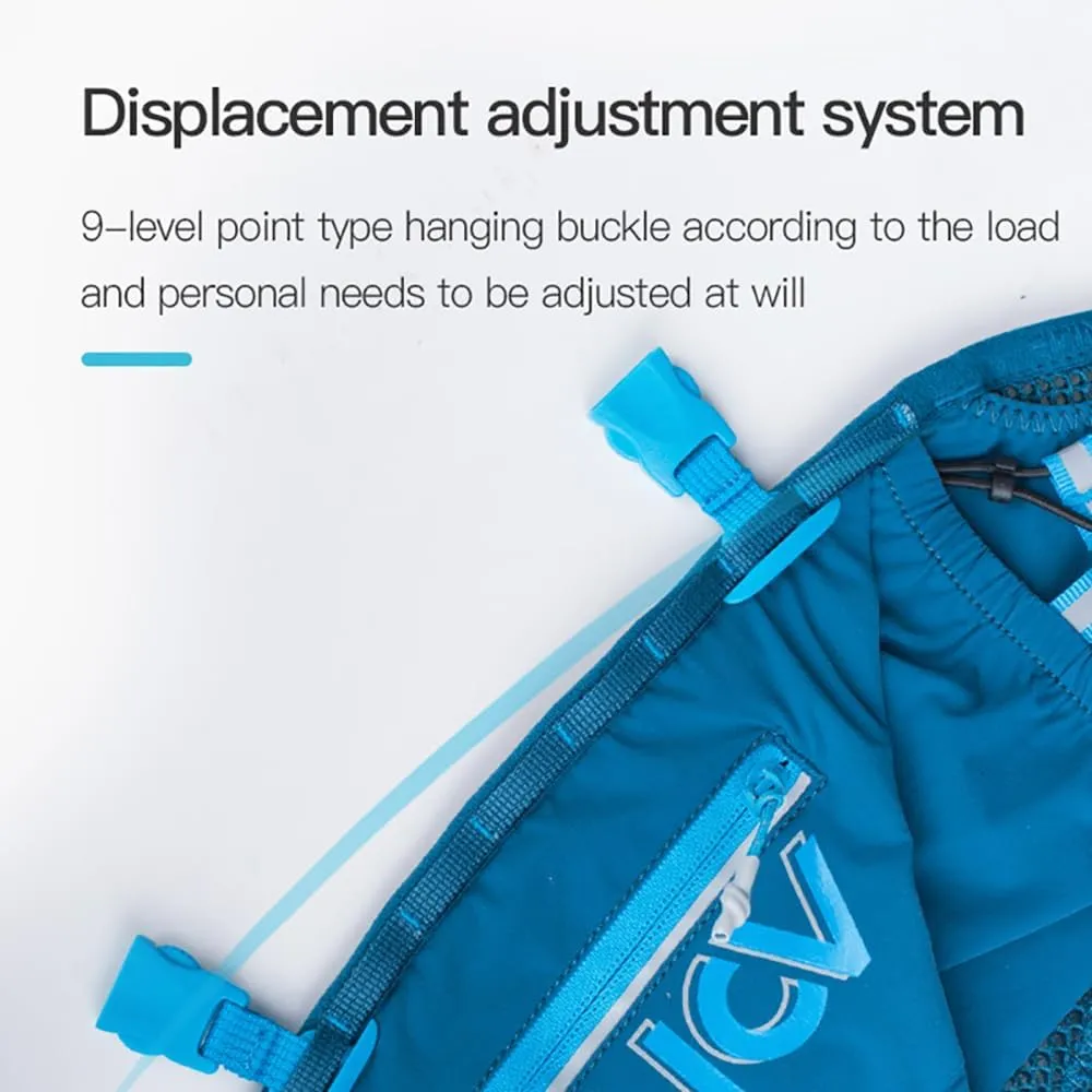 BlueField 12L High Capacity Hydration Backpack with 8 Pockets Lightweight Trailrunning Vest for Hiking, Cycling, Climbing,Camping