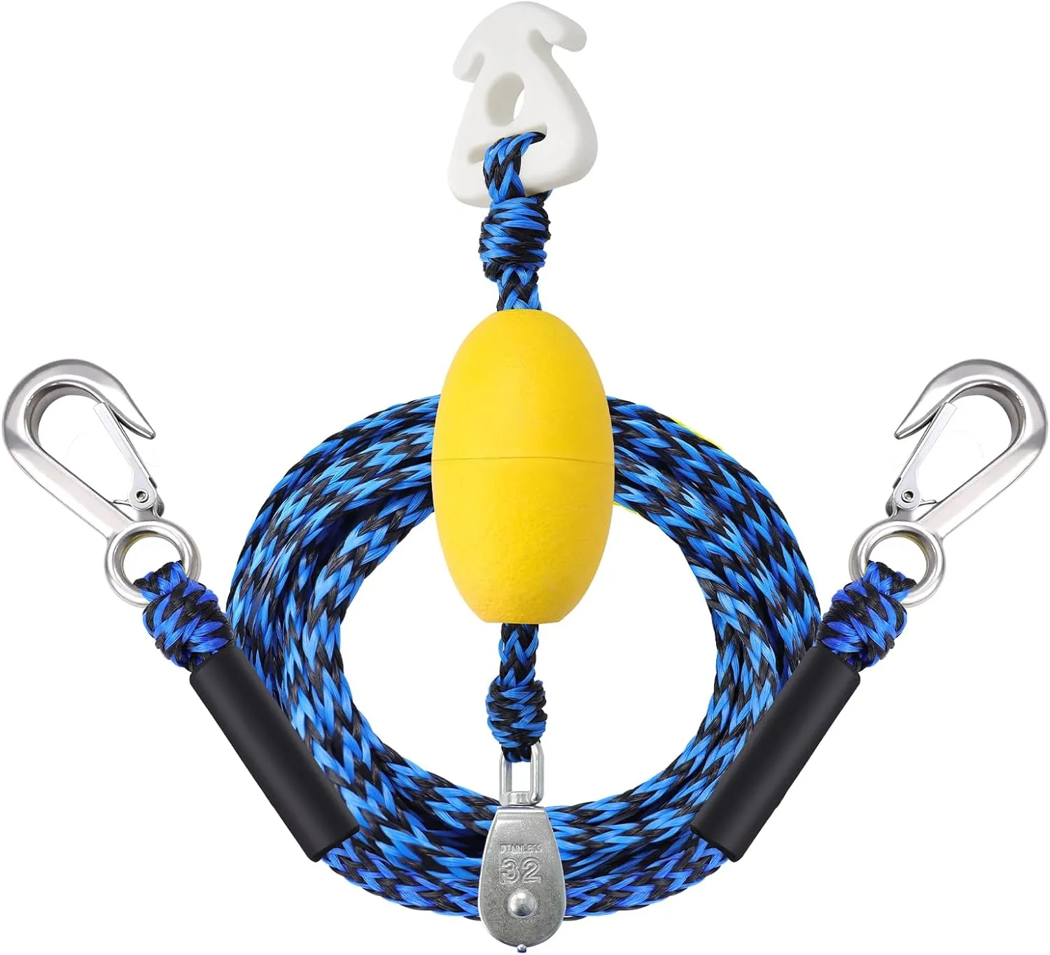 Boat Tow Rope with Stainless Steel, Ropes for Towable Tubes Jet Ski Accessories