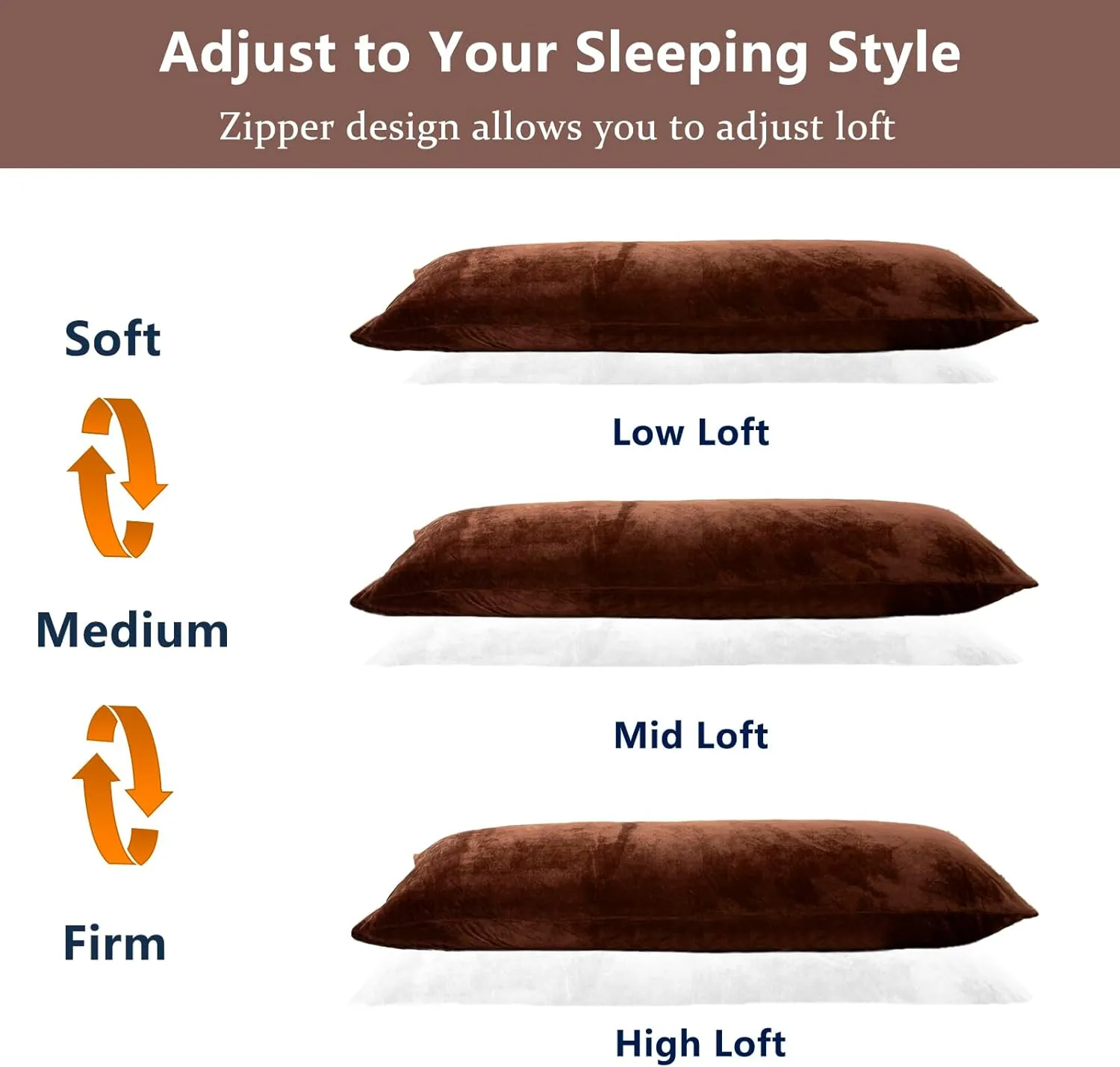 Body Pillow, Cooling Memory Foam Body Pillows for Adults Sleeping, Long Pillow for Bed, Big Large Firm Full Body Pillow for Side Sleeper, 20x54 Inch, Coffee