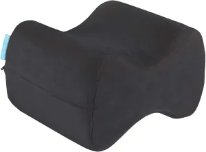 bonmedico Knee Pillow Knee Support - Home Office Side Sleeper Pillow for Between Legs When Sleeping, Soft Memory Foam Made for Sciatica Pain Relief and Back Pain Relief, Black