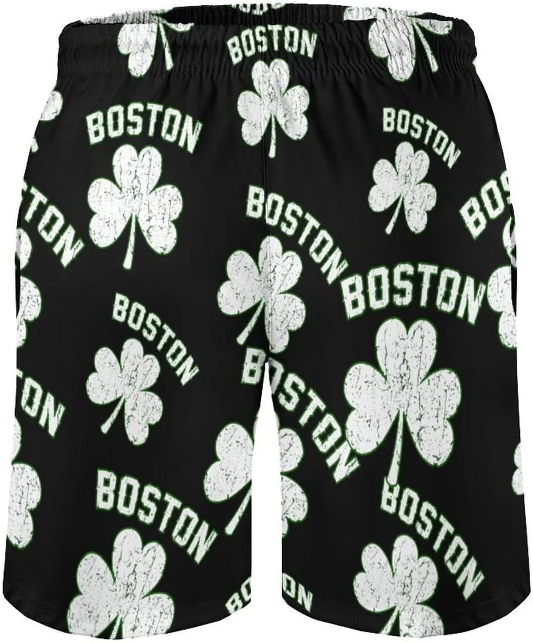 Boston Shamrocks Men's Swim Trunks Quick Dry Beach Shorts with Mesh Lining Pockets
