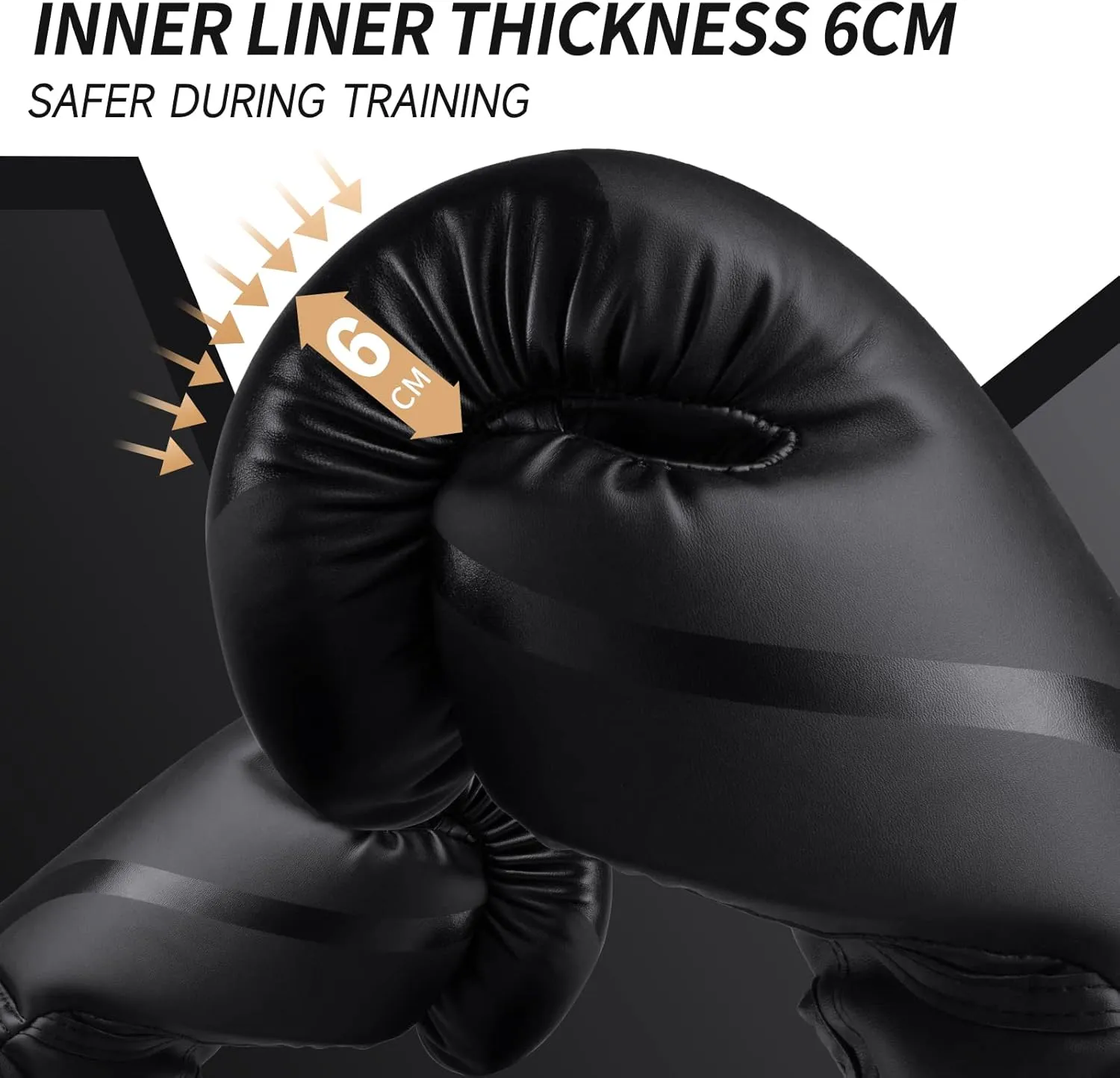 Boxing Gloves Men & Women, Pro Training Sparring, PU Leather MMA Kickboxing, Adult Heavy Punching Bag Gloves Mitts Focus Pad Workout, Ventilated Palm, 8 10 12 oz