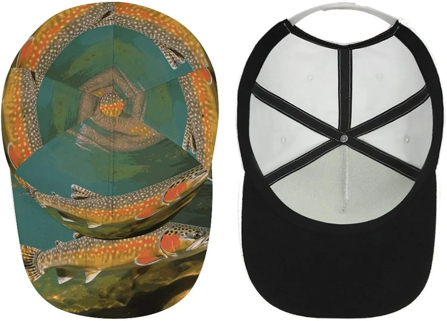 Brook Trout Fly Fishing Baseball Cap Adjustable Golf Dad Hat Sports Cap Outdoor for Running Workouts