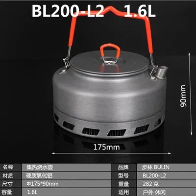 Bulin BL200 Stainless Steel Camping Kettle - Quick Heating, Portable, 1.1L or 1.6L