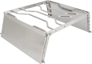 Campfire Grill Grate, Camping Gear Stainless Steel Stove Stand Rack, Foldable Picnic Pot Bracket, Multifunctional Stove Rack with 10KG Loading Camp Fire Grill for Camping Traveling