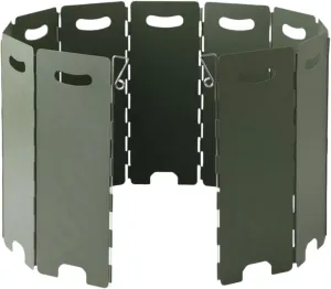 Camping Burner Windscreen Wind Blocker Steel Grill Folding 11 Plates Wind Screen, Windshield, for Barbecue Picnic Hiking