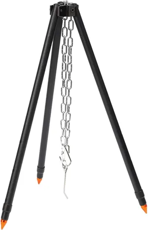 Camping Fire Pit Tripod - Grill Grates Set, Heavy Duty Fire Pit Tripod with Chain | Kitchen Fire Pit Tripod Stand for Camping, Picnics, Barbecues & Parties
