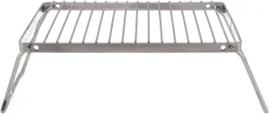 Camping Grill, Folding Campfire Grill Adjustable Backpacking Grill Draining Fireplace Cooking Grate Camping Cooking Gear Camp Fire Cooking Racks for Outdoor
